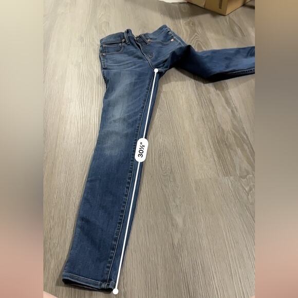 Madewell 10" High-Rise Skinny Jeans in Danny Wash:‎ Tencel Denim Edition Sz 23T - Picture 15 of 15